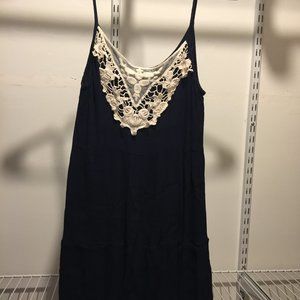 Navy Blue Rue 21 Short Dress with Spaghetti Straps